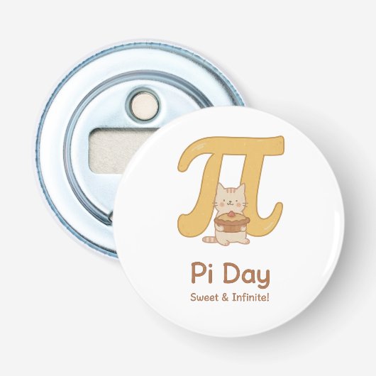 Décapsuleur Funny Pi Day Animal with Pie – Math Lover Gift (Devant)