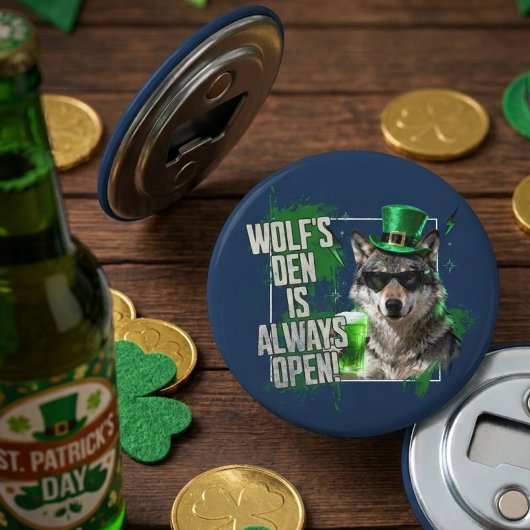 Décapsuleur Funny Wolfs Den Is Always Open St Paddys