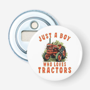 Décapsuleur Garçon de la vie rurale qui aime les tracteurs