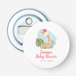 Décapsuleur Giraffe Baby shower Napkin (Girl Safari Animal)