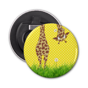 Décapsuleur Giraffe Sur Pois Avec Maisonnerie