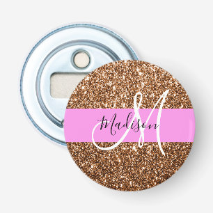 Décapsuleur Glam rose et bronze Parties scintillant étincelles