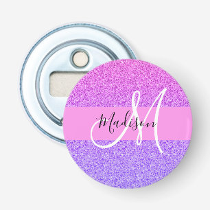 Décapsuleur Glamour Rose Violet Paillettes Brillant Dégradé Mo