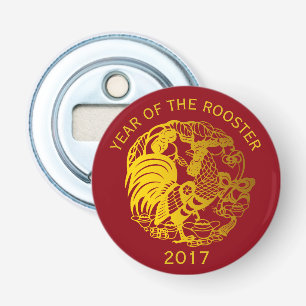 Décapsuleur Golden Zodiac 2017 Rooster Year Bottle Opener