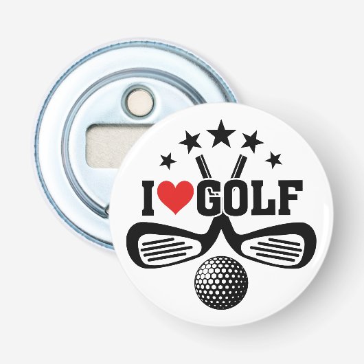 Décapsuleur Golf, I Love Golf (Devant)