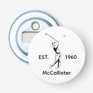 Décapsuleur Golfeur et nom personnalisé et année