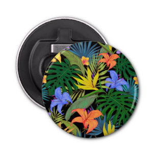 Décapsuleur Graphique de fleur d'Aloha de Hawaii tropical