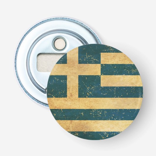 Décapsuleur Grèce Drapeau Vintage Grunge Bottle Ouvrir (Devant)