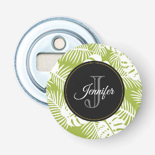 Décapsuleur Green Palm Feuille Rainforest Motif Monogram