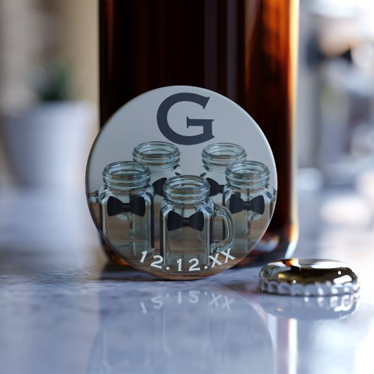 Décapsuleur Groomsmen Équipe initiale Groom Mariage Bottle Ope