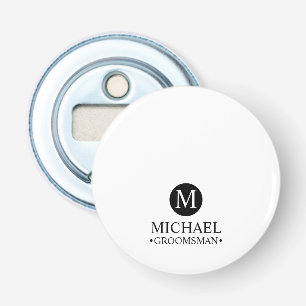 Décapsuleur Groomsmen Personnalisé Classique Monogramme et nom