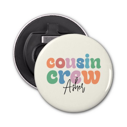 Décapsuleur Groovy Cousin Crew Personalized (Devant)