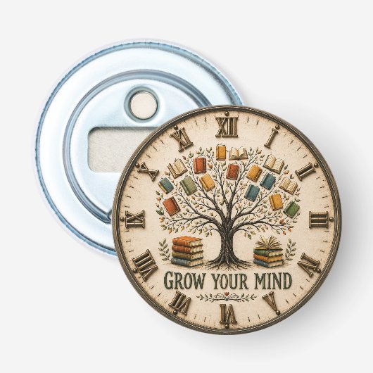 Décapsuleur Grow Your Mind Book Reading Teacher Gift (Devant)