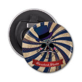 Décapsuleur Grunge Circus Sugar Skull Ringmaster Custom Text (Devant)