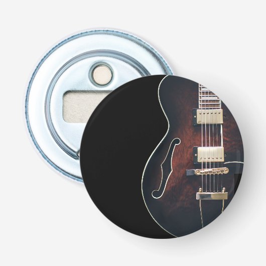 Décapsuleur Guitare Électrique Sur Fond Noir (Devant)