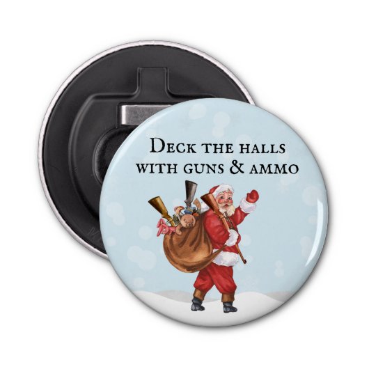 Décapsuleur Gun Lover Père Noël Deck the halls Tir (Devant)