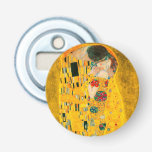 Décapsuleur Gustav Klimt Le Baiser<br><div class="desc">Bottle Opener avec la peinture à l’huile de Gustav Klimt avec la feuille d’or The Kiss (1908). Un homme et une femme,  aux couleurs dorées brillantes,  embrassent et embrassent avec amour dans un champ de fleurs. Un grand cadeau pour les amateurs d'art Art Nouveau et autrichien.</div>