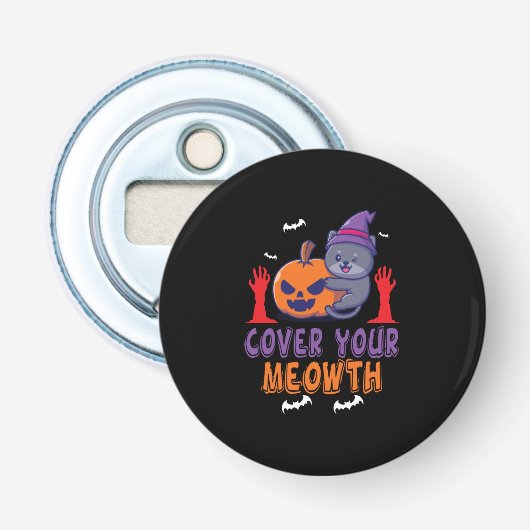 Décapsuleur Halloween Couvrez votre Meowday (Devant)