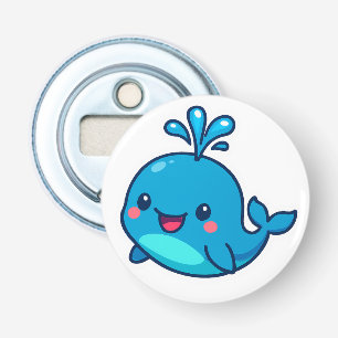 Décapsuleur Happy Kawaii Baleine Sticker - mignon ami Océan