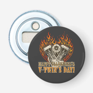 Décapsuleur Happy V-Twin's Day, Anti Valentine, Chopper Lovers