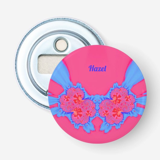 Décapsuleur HAZEL ~ Fractale 3D bleu rose ~  (Devant)