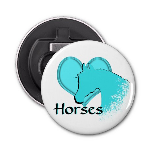 Décapsuleur Heartm Horses III (aqua) (Devant)