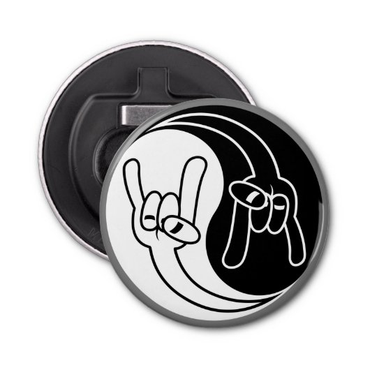 Décapsuleur Heavy Metal Devil Horns Yin Yang (Devant)