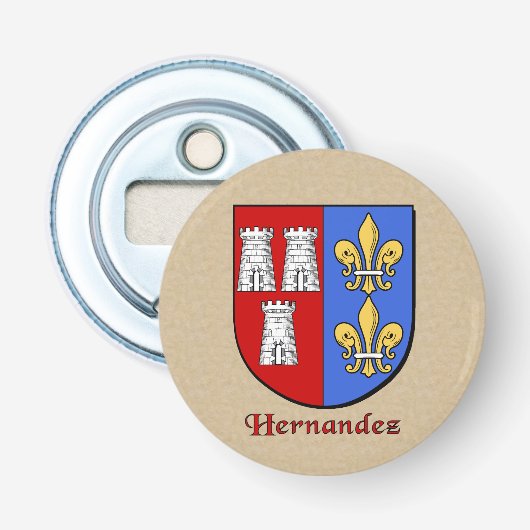 Décapsuleur Hernandez Heraldic Armoiries sur le parchemin Styl (Devant)