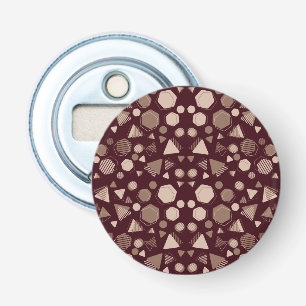 Décapsuleur Hexagon & Triangle Rose & Brown sur Motif Maroon