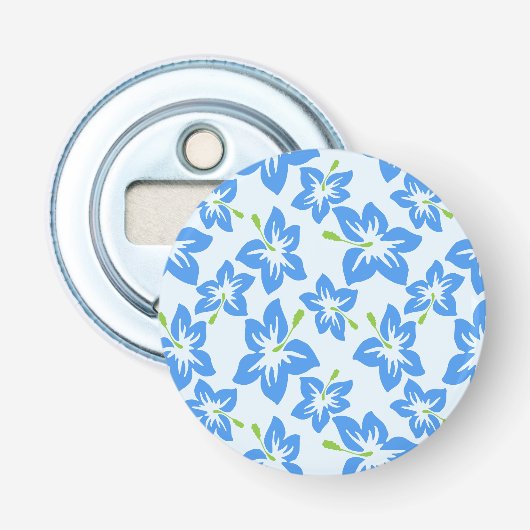 Décapsuleur Hibiscus bleu, Fleurs bleues, Motif de fleurs (Devant)