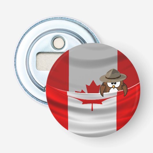 Décapsuleur hibou de la fête du Canada (Devant)