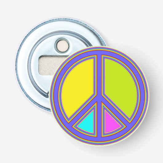 Décapsuleur holiES - panneau coloré PEACE + vos idées (Devant)