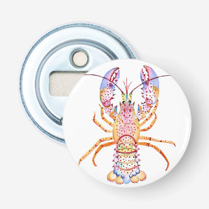 Décapsuleur Homard rose et bleu