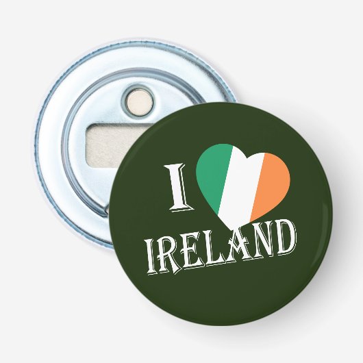 Décapsuleur I Heartflag Irlande en poids bocal (Devant)
