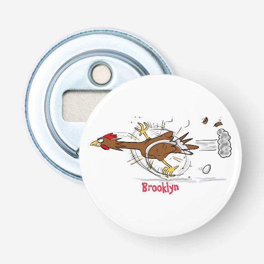 Décapsuleur Illustration amusante de poulet cool (Devant)