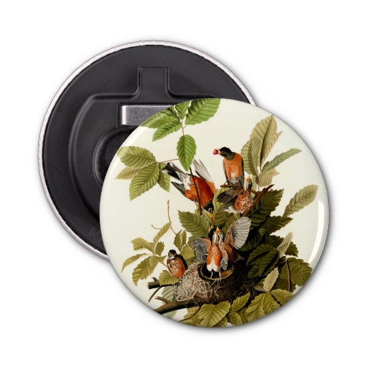 Décapsuleur Illustration Audubon American Robin Wildlife Bird (Devant)