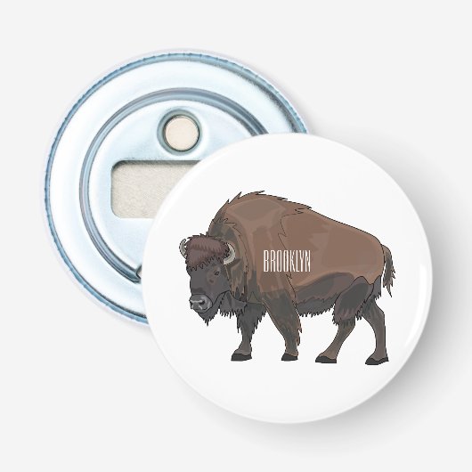 Décapsuleur Illustration de bison (Devant)