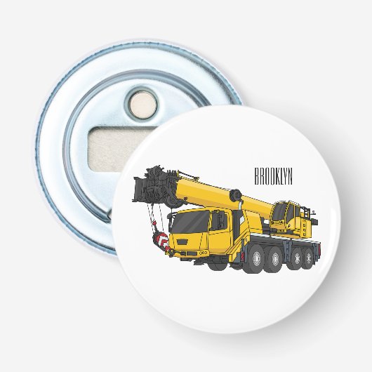 Décapsuleur Illustration de camion de grue (Devant)