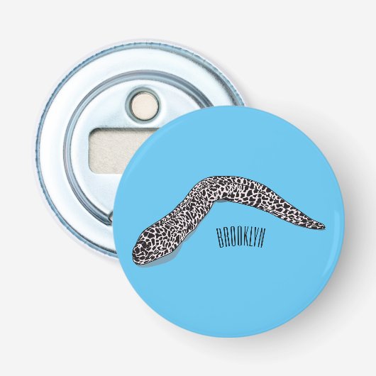 Décapsuleur Illustration de caricature de murène tachetée (Devant)