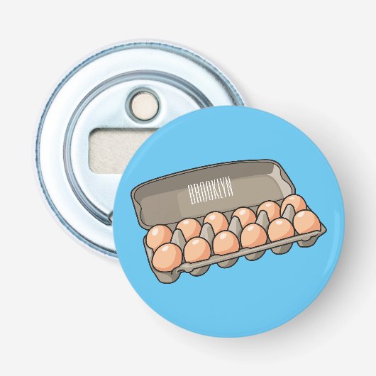 Décapsuleur Illustration de carton d'oeufs (Devant)