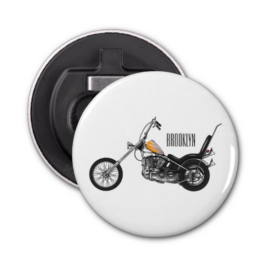 Décapsuleur Illustration de Chopper Motorcycle 1950 (Devant)