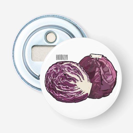 Décapsuleur Illustration de chou rouge (Devant)