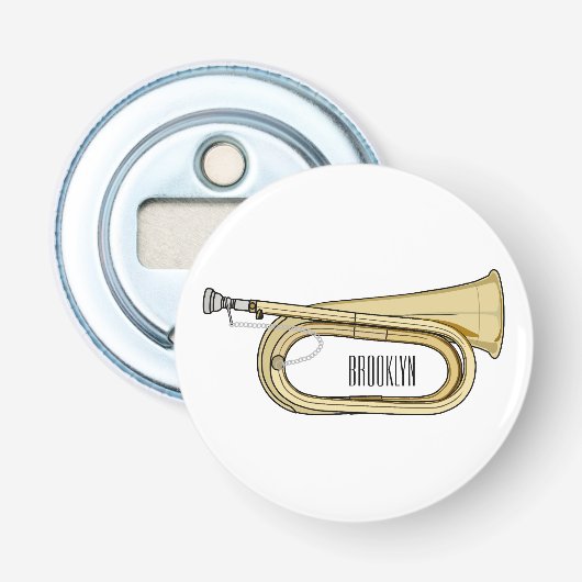 Décapsuleur Illustration de dessin animé Bugle (Devant)