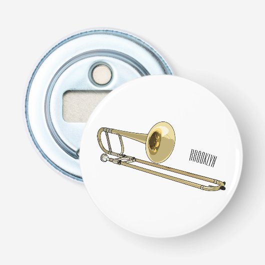 Décapsuleur Illustration de dessin animé de Trombone (Devant)