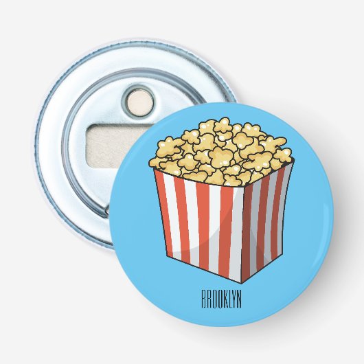 Décapsuleur Illustration de dessin animé Popcorn (Devant)