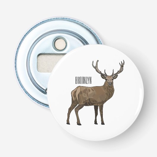 Décapsuleur Illustration de dessin sur le cerf (Devant)