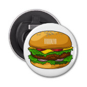 Décapsuleur Illustration de Hamburger (Devant)