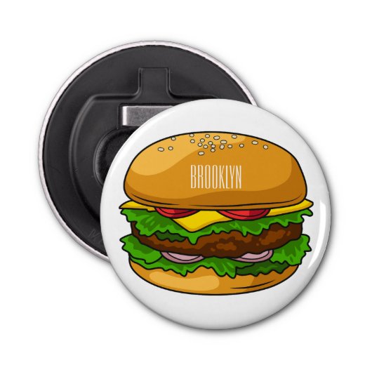 Décapsuleur Illustration de Hamburger (Devant)
