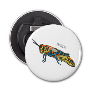 Décapsuleur Illustration de la caricature de la sauterelle en