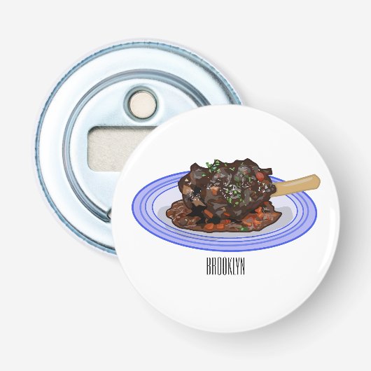 Décapsuleur Illustration de la caricature de l'agneau braisé (Devant)